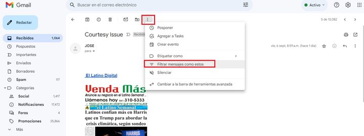 Cómo dejar de recibir correos de suscripciones.