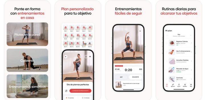Una imagen de la app de fitness Better Me.