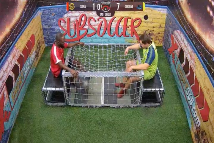 Una imagen del "fútbol mesa", una de las apuetas de 1xBet.