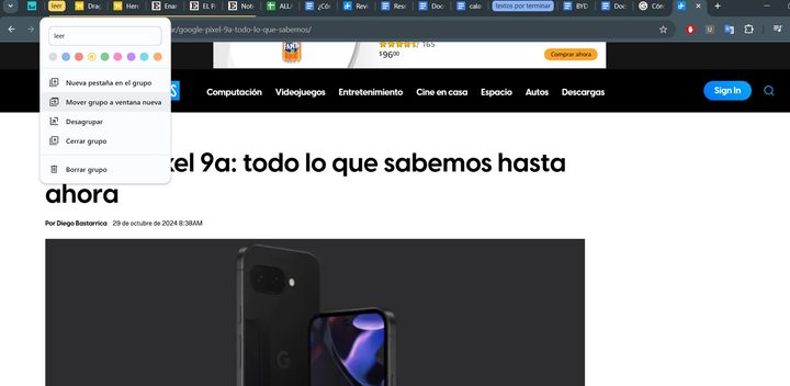 Cómo usar la función de Chrome para organizar pestañas con IA.