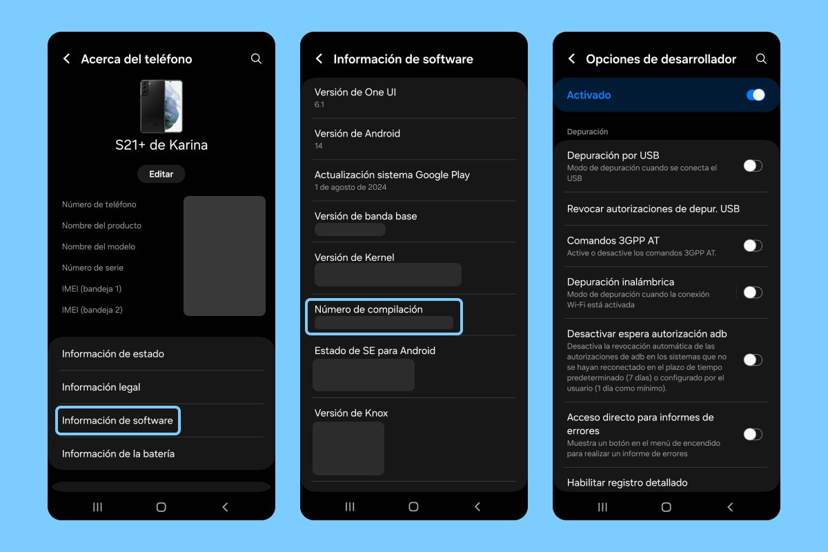 Activa las Opciones de desarrollador Android funciones ocultas