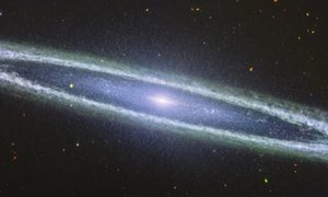 impresionante vista galaxia sombrero del