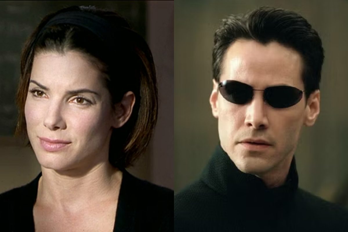 Sandra Bullock como Neo en The Matrix (1999)