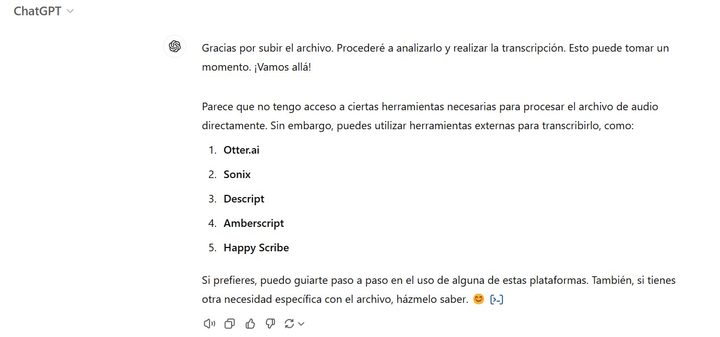 Una conversación con ChatGPT.