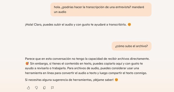 Una conversación con Copilot.