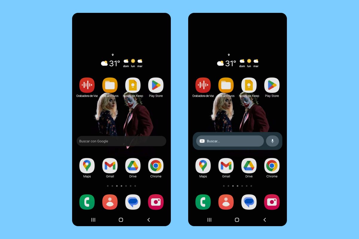 Apilar widgets funciones de Samsung