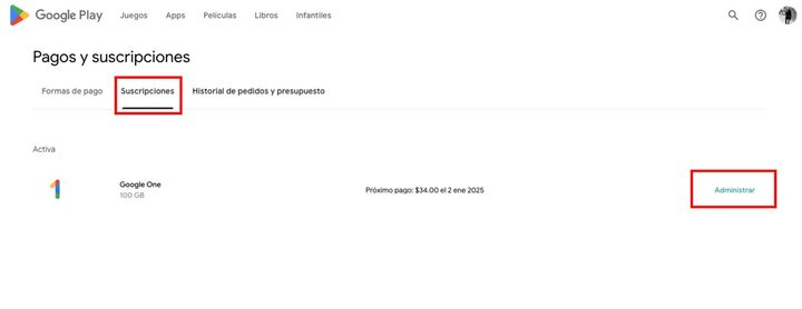 Cómo cancelar suscripciones de Google Play.