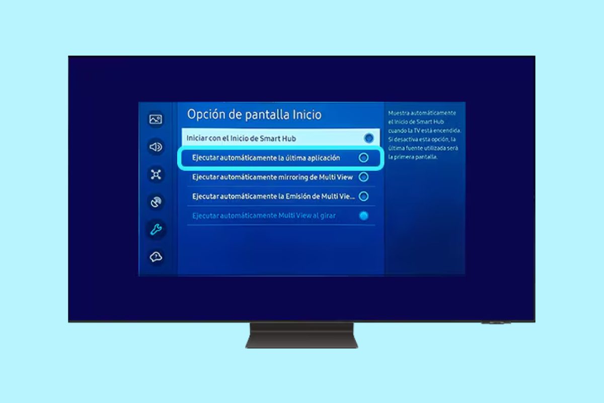 Ejecutar automáticamente la última aplicación Smart TV Samsung