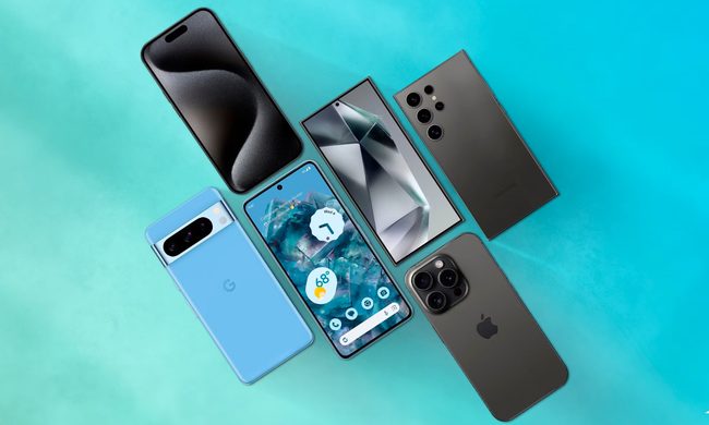 Phones teléfonos insignia Apple Samsung Google