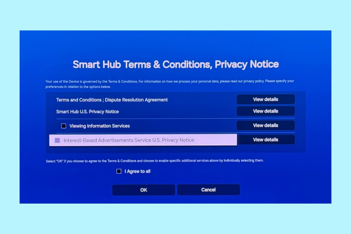 Protege tu privacidad Smart TV Samsung