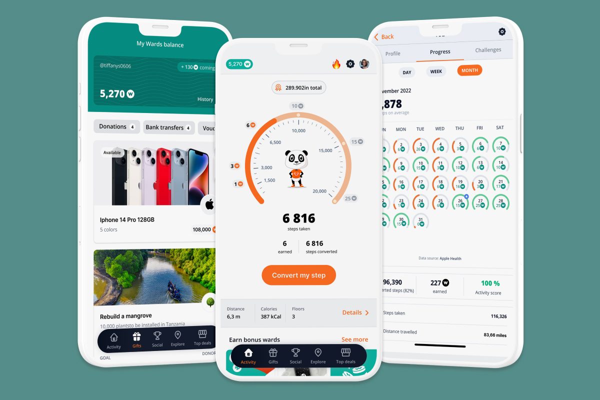 Weward app para caminar