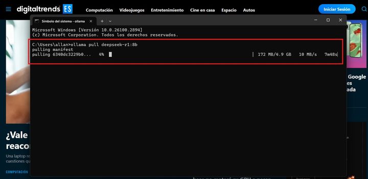 Cómo instalar DeepSeek en local.