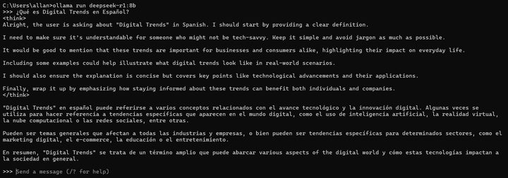 Cómo instalar DeepSeek en local.