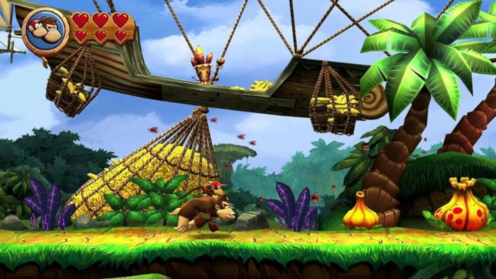 Una imagen de Donkey Kong Country Returns HD.