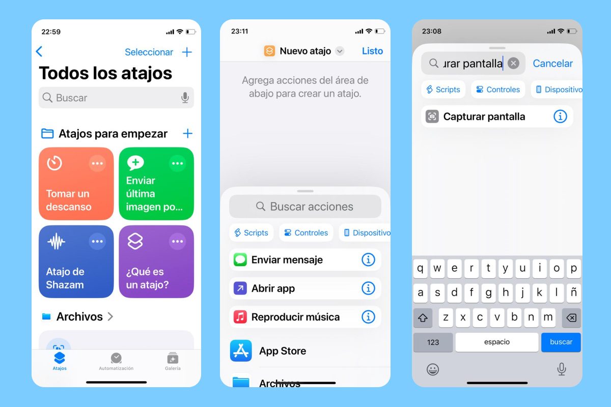 Configura el atajo en la app de Atajos Apple iPhone