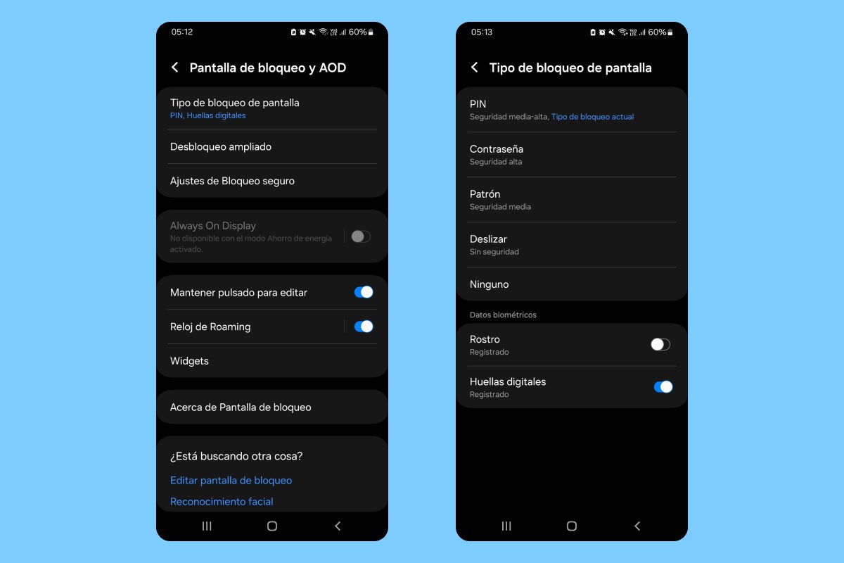 Desbloqueo automático con PIN correcto Ajustes Android