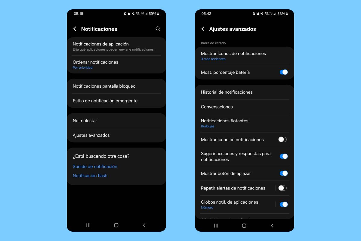 Posponer notificaciones para concentrarte Ajustes Android