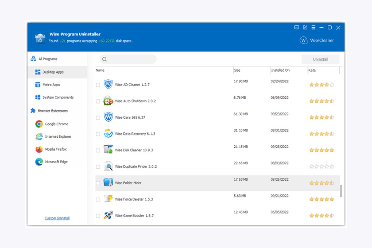 Wise Program Uninstaller