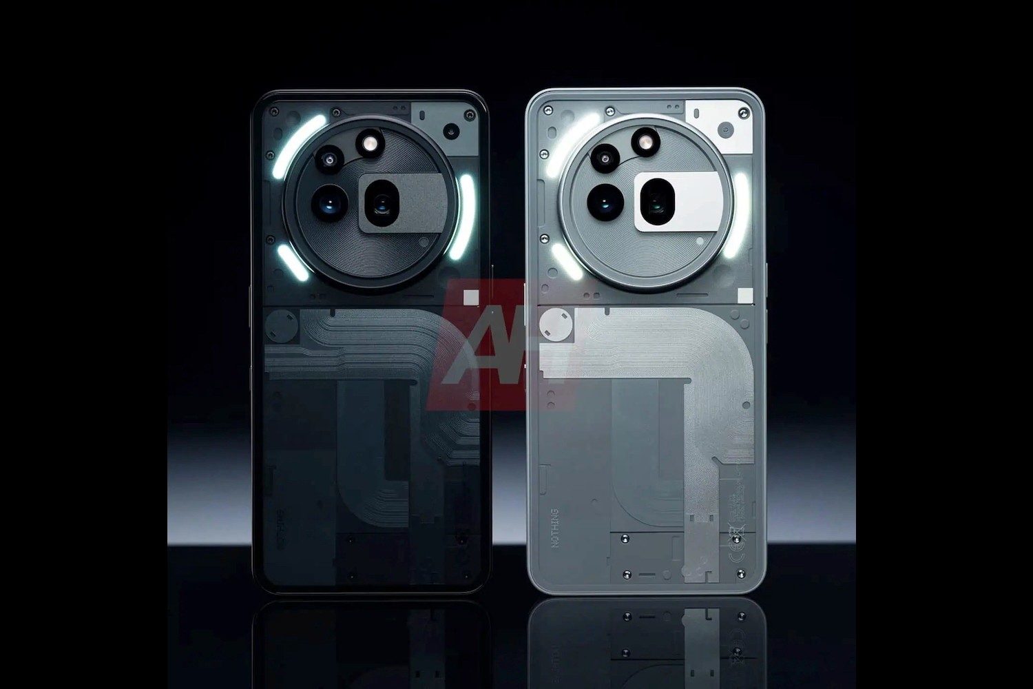 Imágenes presuntamente oficiales de los Nothing Phone 3a y 3a Pro.