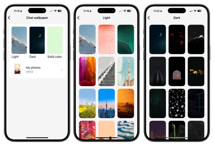 WhatsApp añade una opción para cambiar los fondos de los chats.