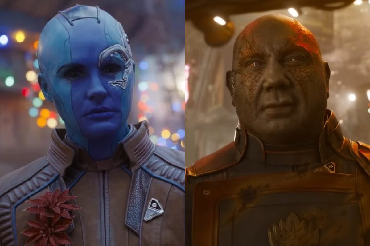 Nebula y Drax Marvel