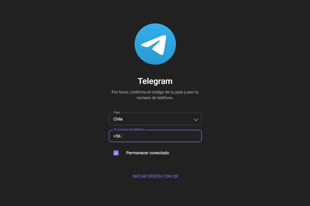 Telegram Web Número teléfono