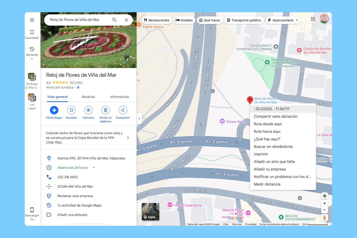 cómo sacar las coordenadas de un lugar en google maps PC