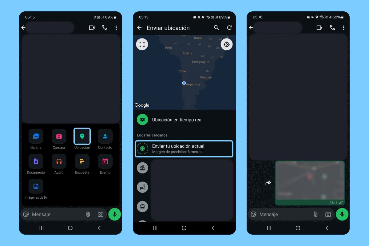 Cómo enviar tu ubicación actual por WhatsApp