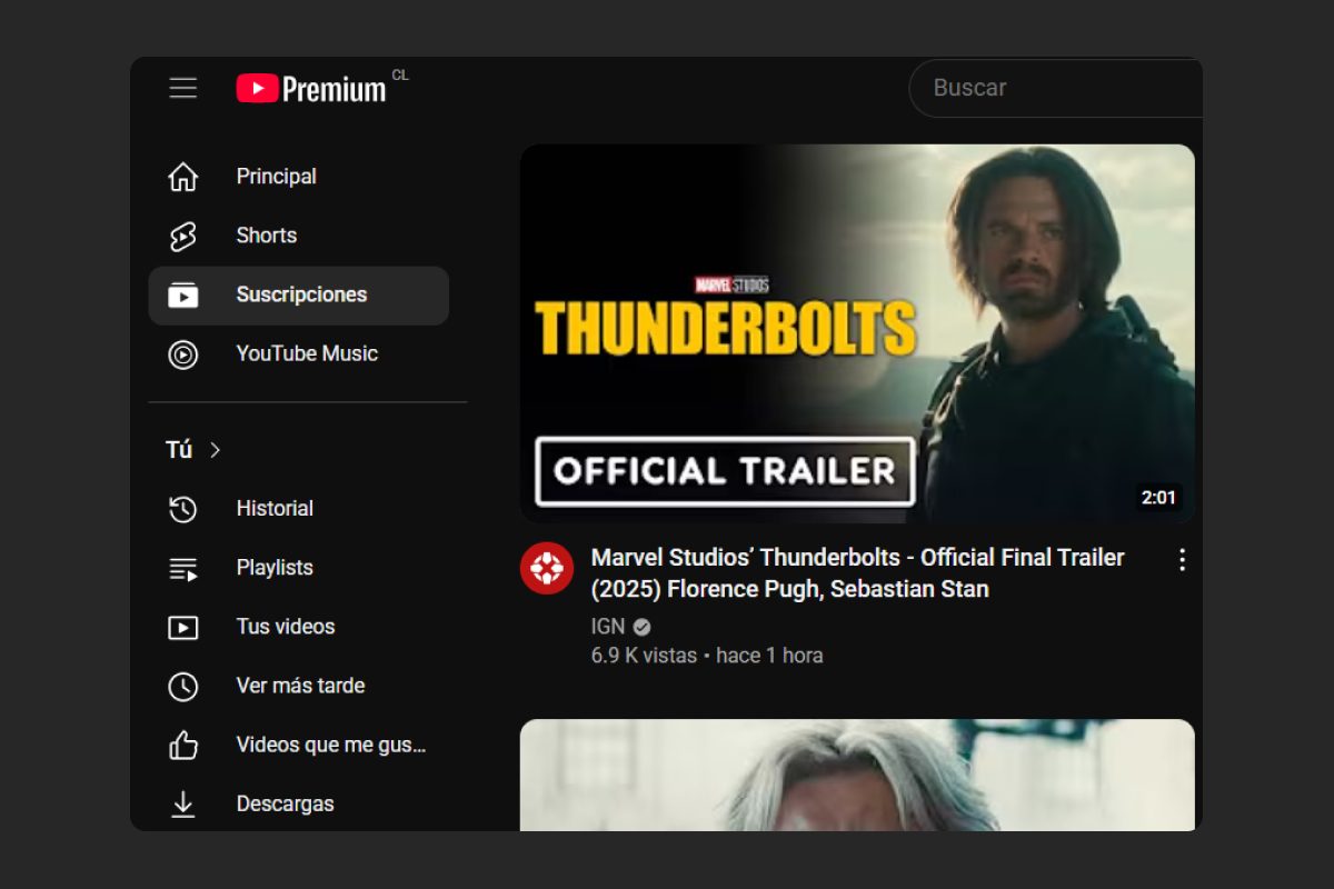 YouTube suscripciones