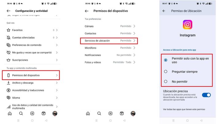Cómo apagar la ubicación en tiempo real de Instagram.
