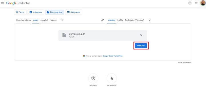 ¿Cómo traducir un documento con Google Translate?