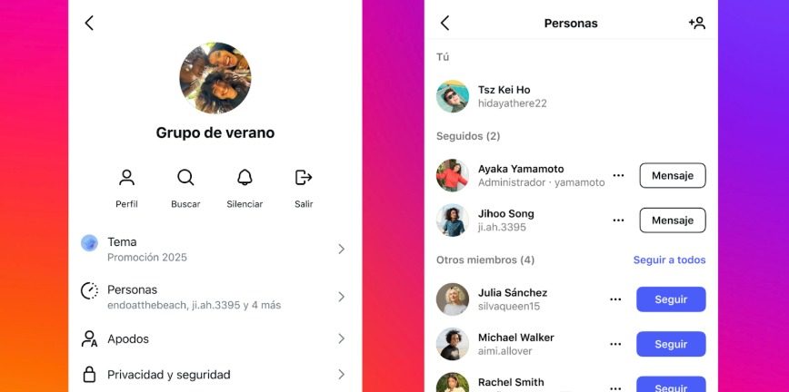 Mensajes directos de Instagram