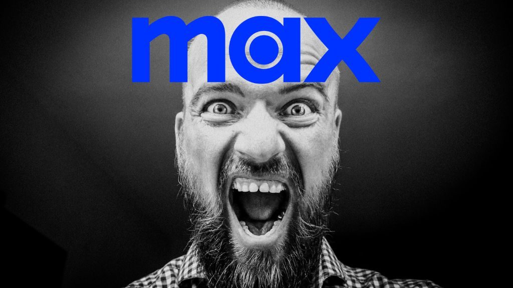 Logo de Max y cara asustada