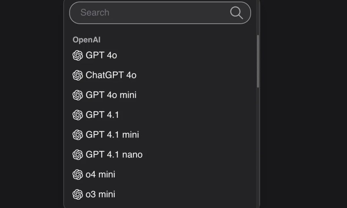 Lista de modelos de ChatGPT