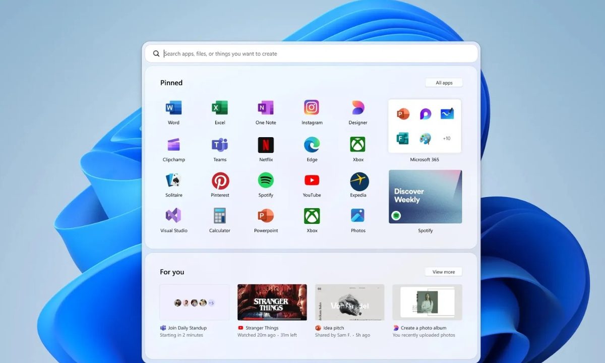 Diseño desechado Windows 11