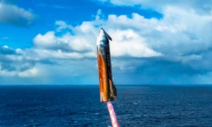 Cohete Starship amarizando