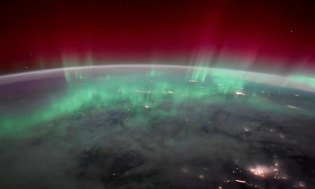 Estación Espacial vista de la Tierra