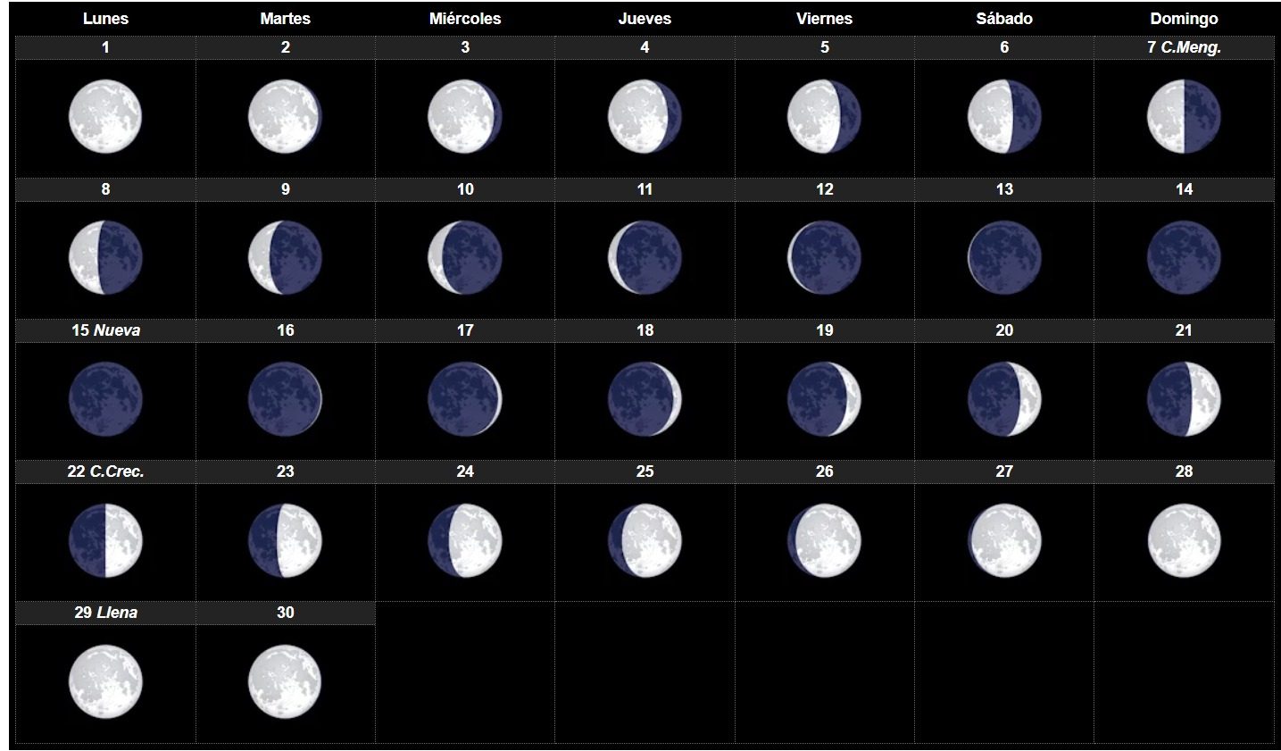 Calendario lunar