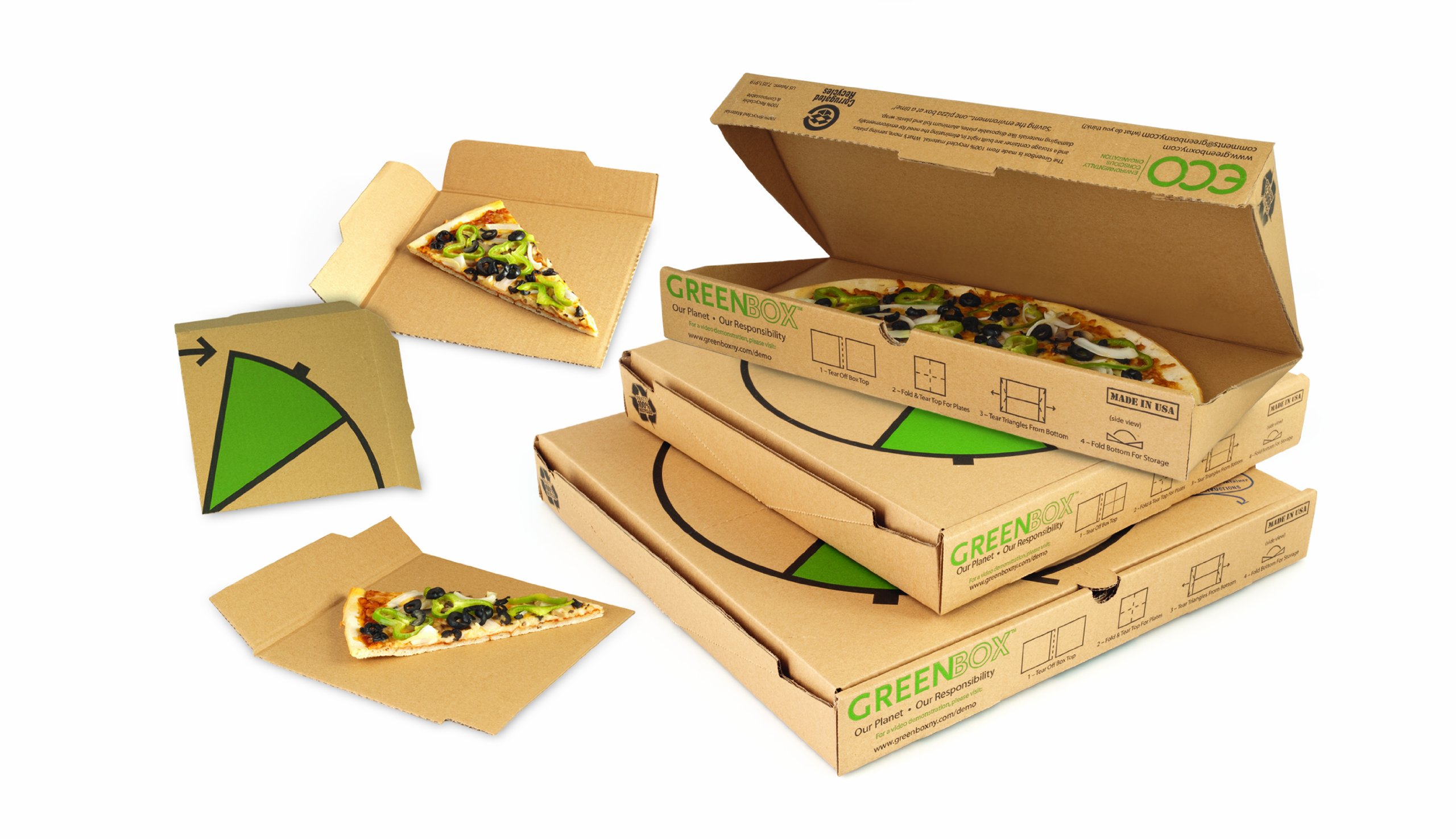 greenbox cajas de pizzas verdes para protejer el medio ambiente 813l g7grel
