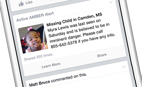 facebook enviara alertas amber para encontrar ninos perdidos o secuestrados atduntitled 1