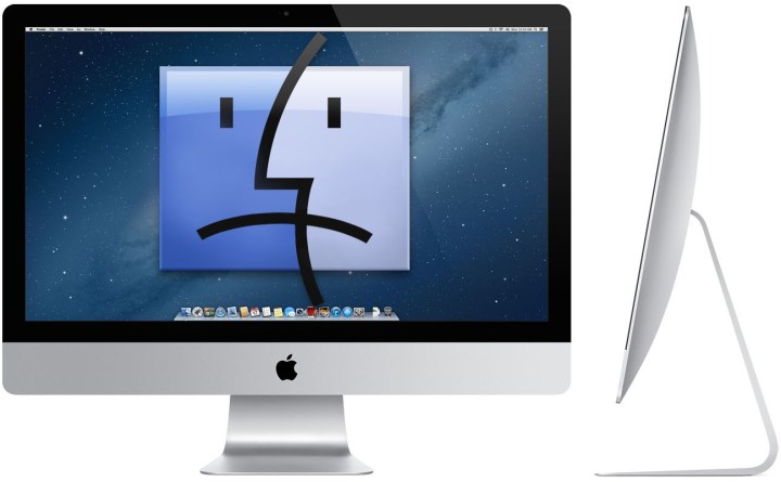 iMac encendida con pantalla de dos caras tristes y esta necesita saber cómo acelerar una Mac
