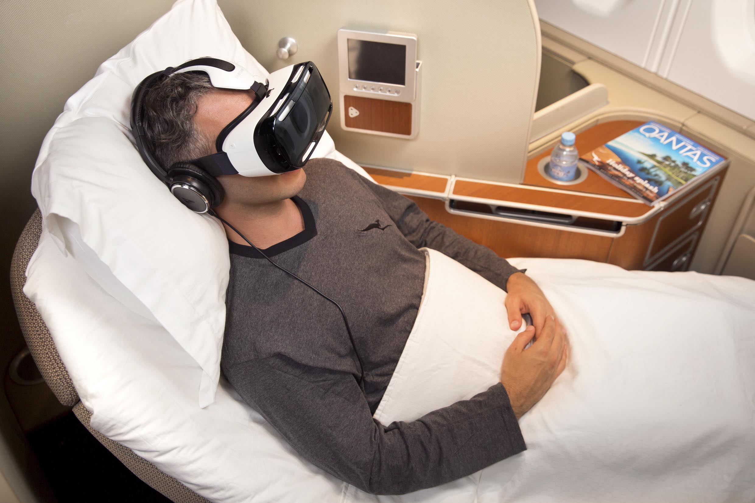 realidad virtual llega los pasajeros de primera clase qantas samsung 2
