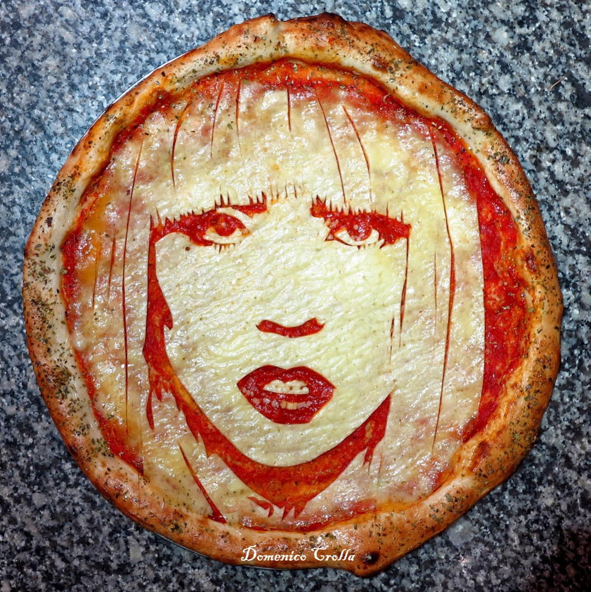 chef conquista instagram con retratos en pizzas lady gaga pizza portrait