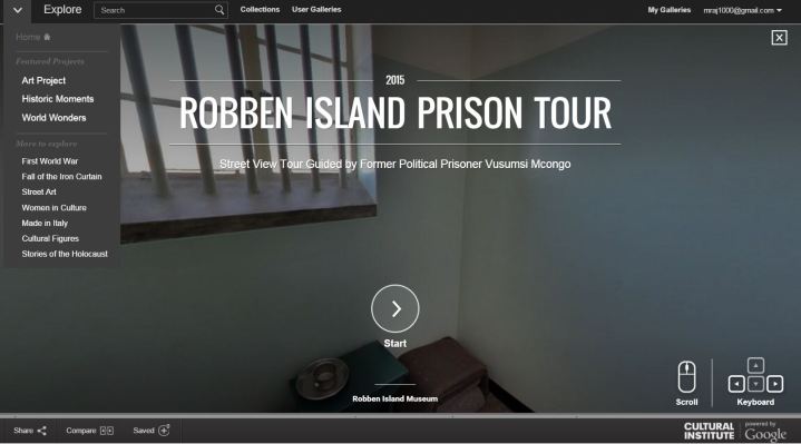 google ofrece una visita virtual la carcel donde nelson mandela fue encerrado por 18 anos