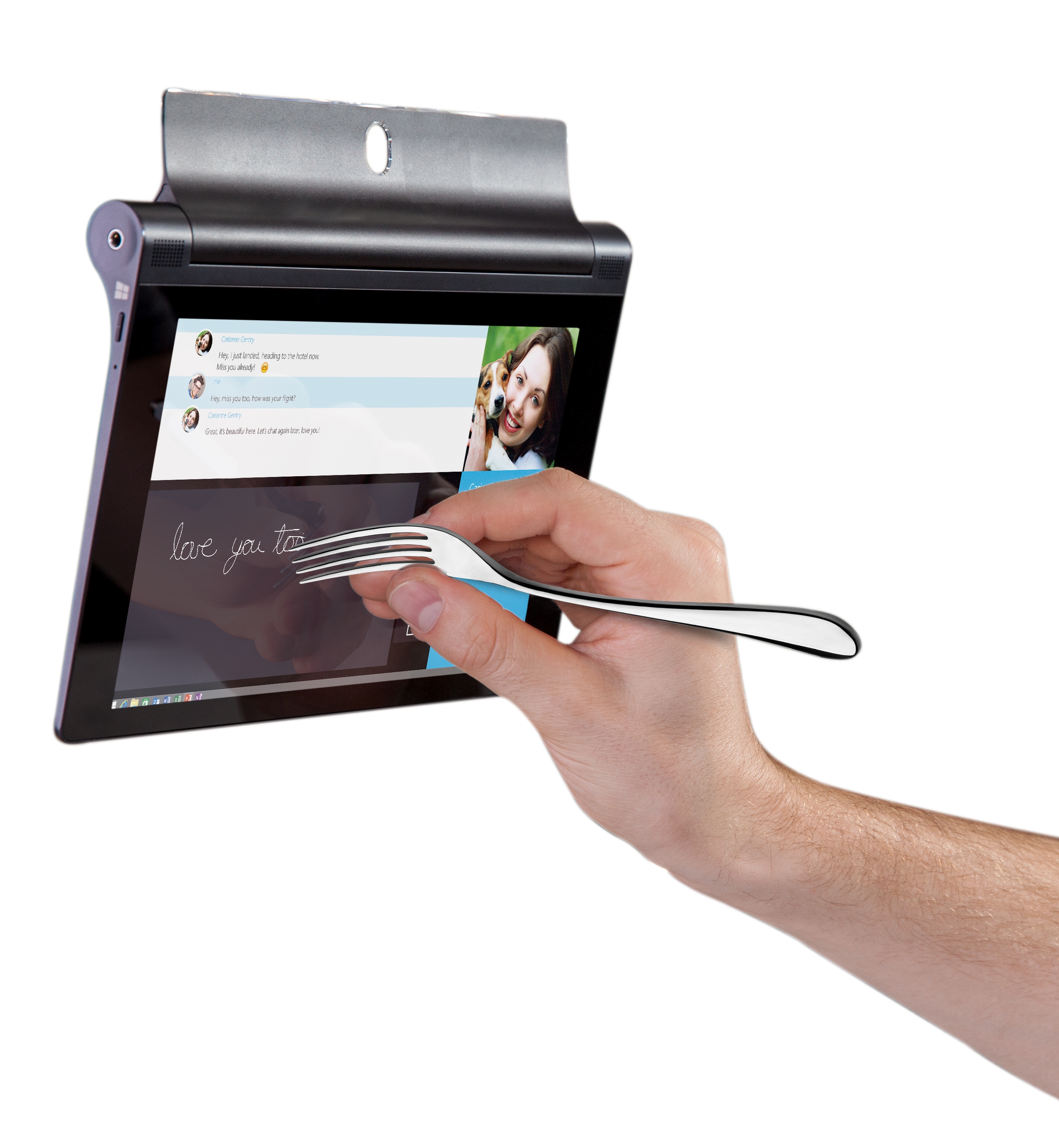 yoga tablet 2 anypen con windows permite escribir sobre la pantalla cualquier objeto metalico 02