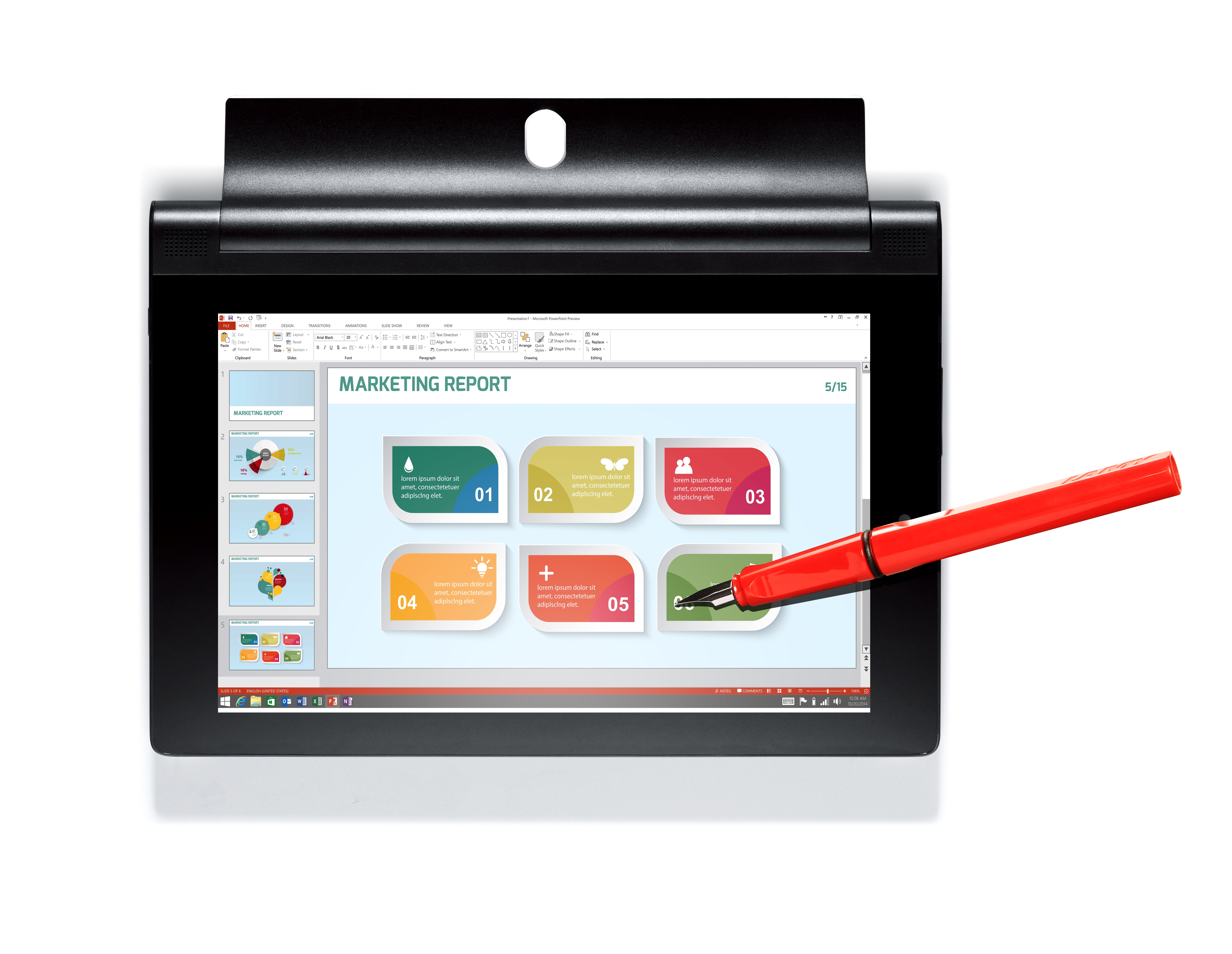 yoga tablet 2 anypen con windows permite escribir sobre la pantalla cualquier objeto metalico 03