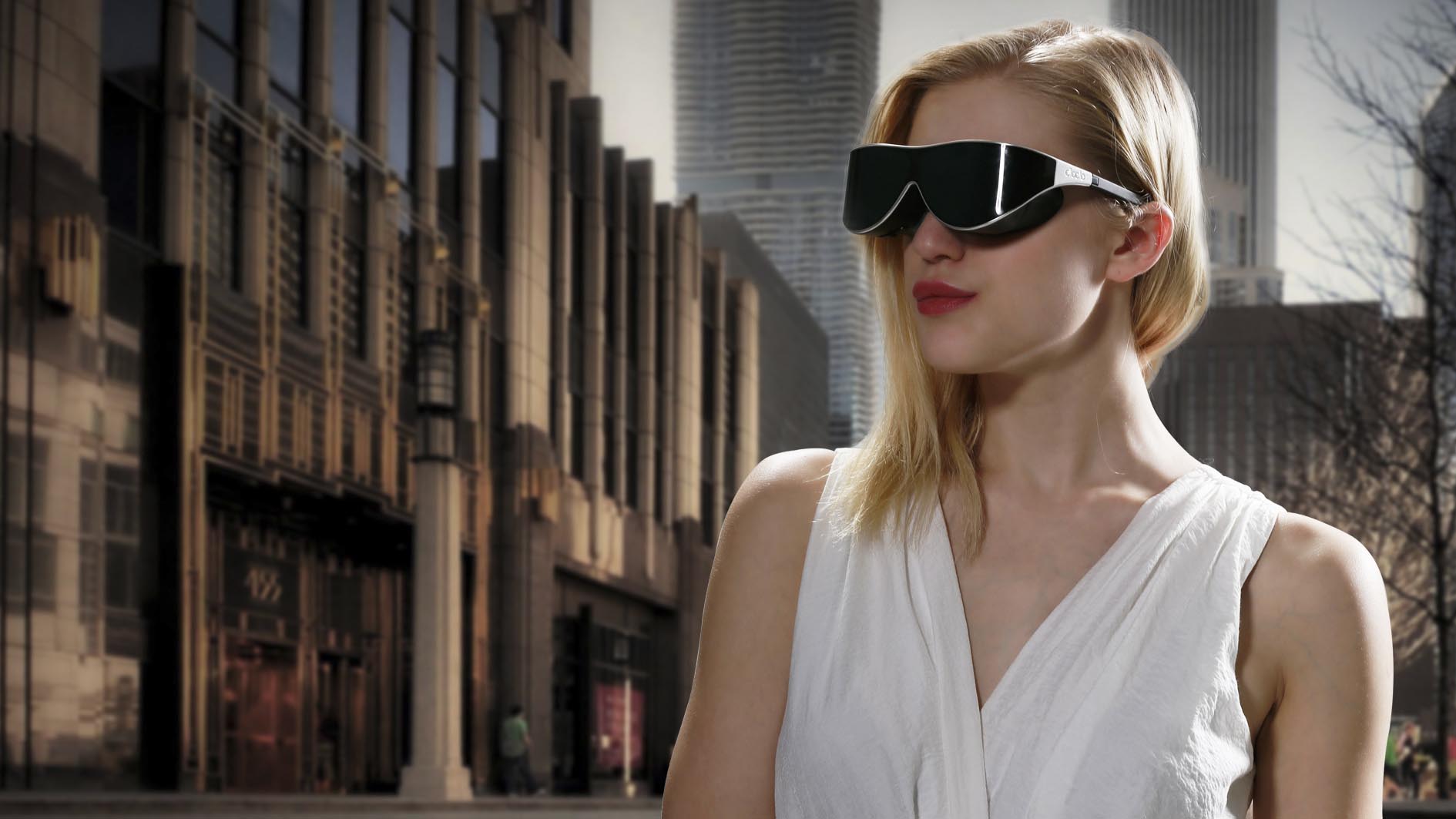 dlodlo anuncia las gafas mas livianas y portatiles de realidad virtual vr glasses on woman
