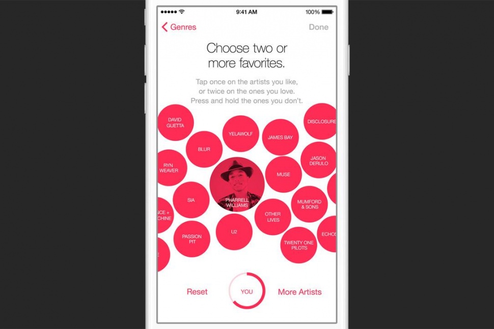 apple lanza music para convertirse en el rey de la musica streaming wwdc 2015 pressshot iphone pharrell williams 970x647 c