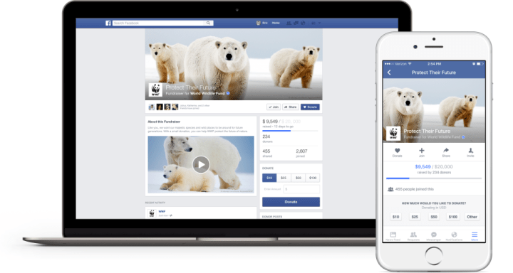 facebook facilita donar sin fines de lucro wwf