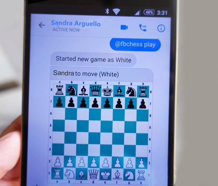 facebook messenger videojuego oculto chess